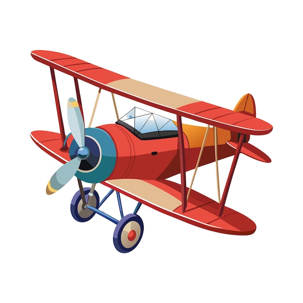 Concepto de ilustración vectorial realista del avión