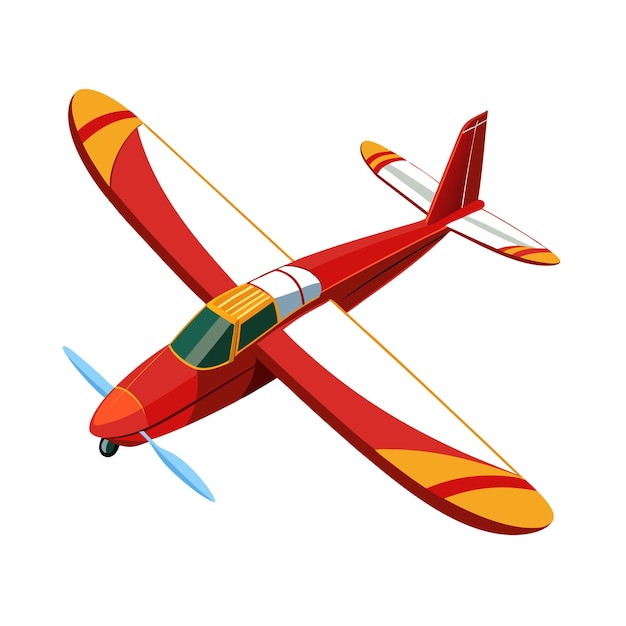 Concepto de ilustración vectorial realista del avión