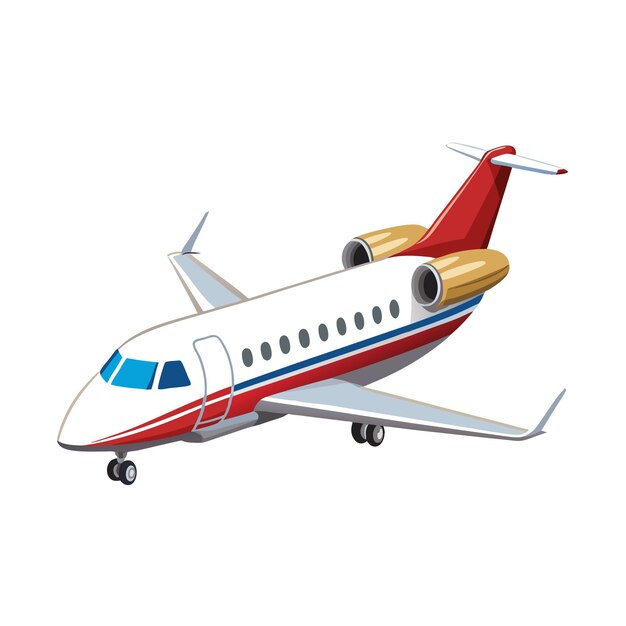 Concepto de ilustración vectorial realista del avión