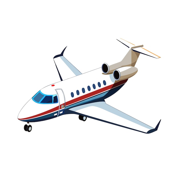 Concepto de ilustración vectorial realista del avión