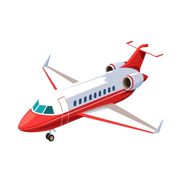 Concepto de ilustración vectorial realista del avión