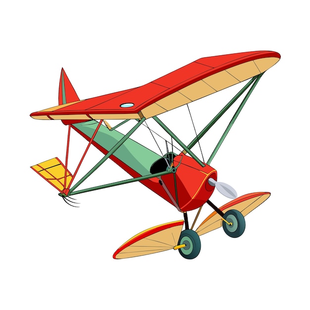 Concepto de ilustración vectorial realista del avión