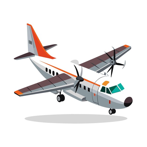 Concepto de ilustración vectorial realista del avión