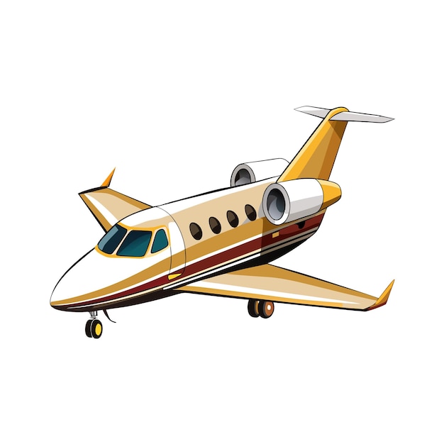 Concepto de ilustración vectorial realista del avión