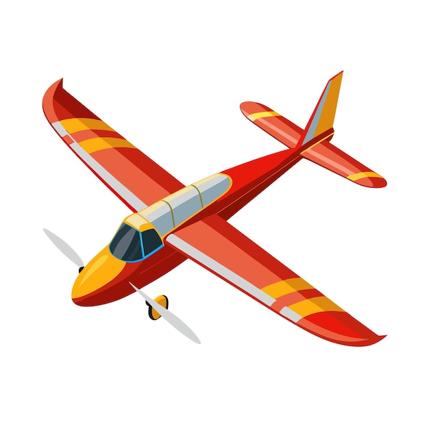 Concepto de ilustración vectorial realista del avión
