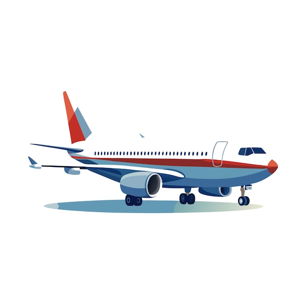 Concepto de ilustración vectorial realista del avión