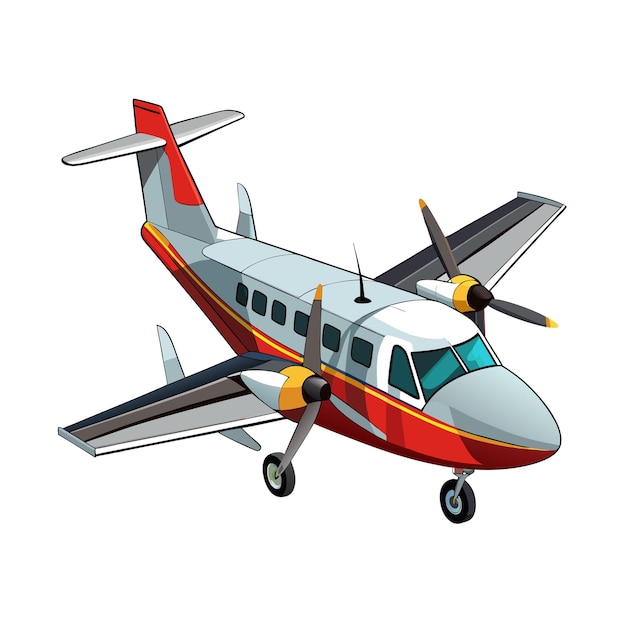 Concepto de ilustración vectorial realista del avión