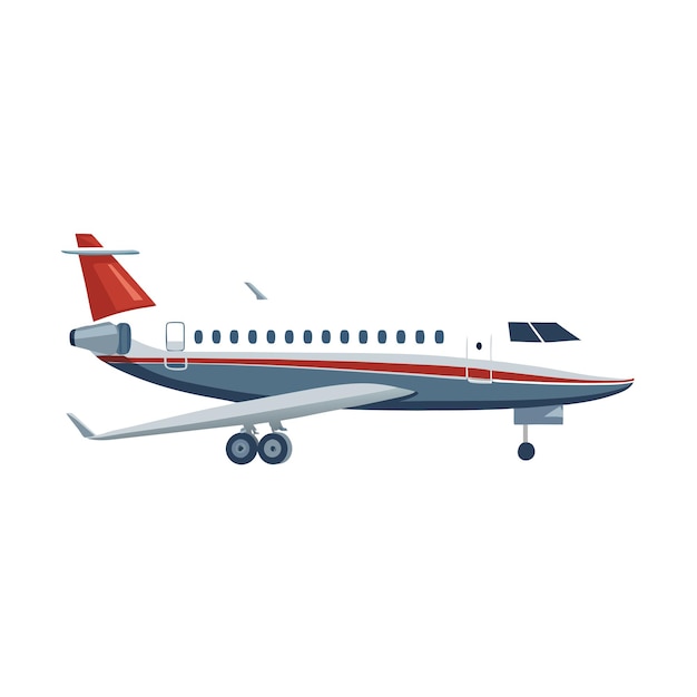 Concepto de ilustración vectorial realista del avión