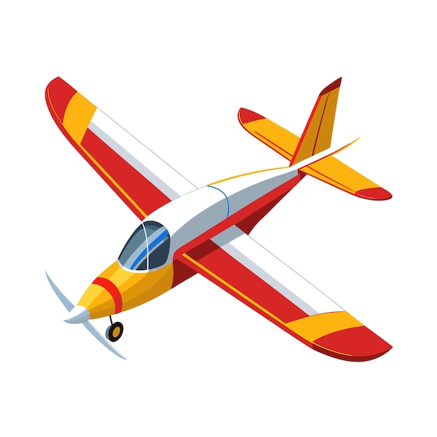 Concepto de ilustración vectorial realista del avión