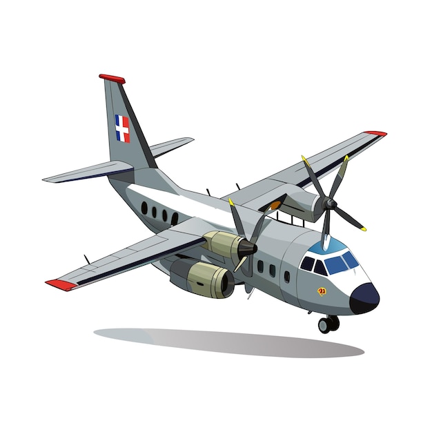 Concepto de ilustración vectorial realista del avión