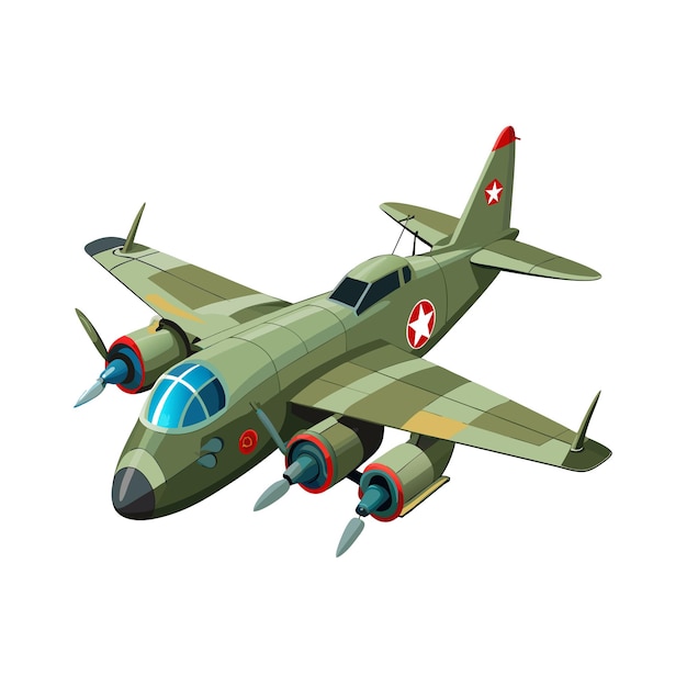 Concepto de ilustración vectorial realista del avión