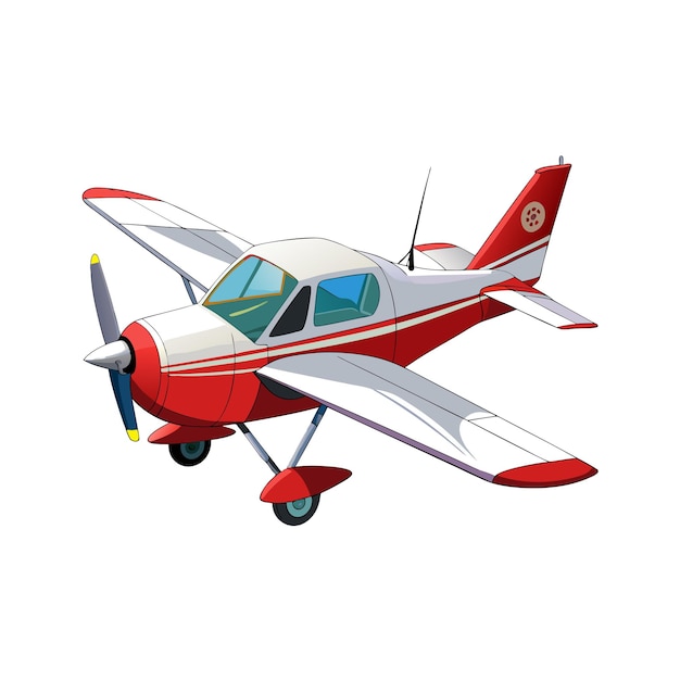 Concepto de ilustración vectorial realista del avión