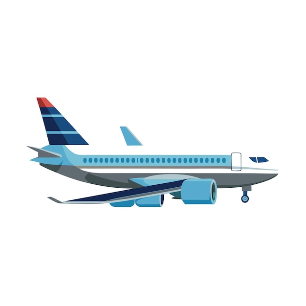 Concepto de ilustración vectorial realista del avión