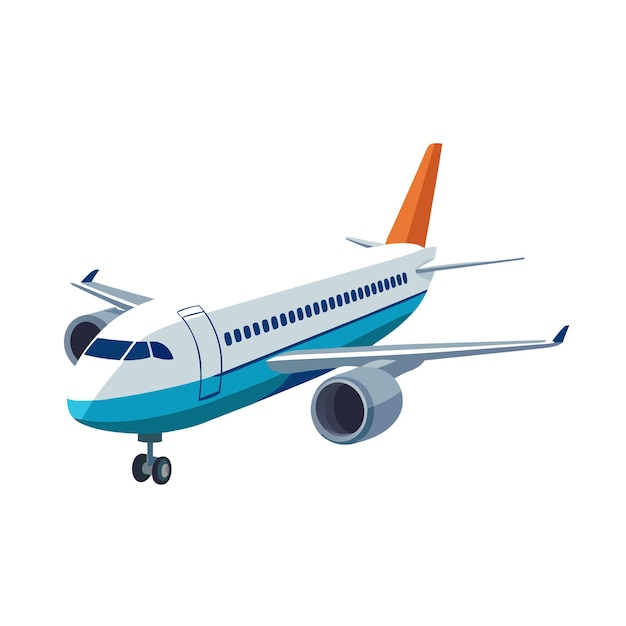 Concepto de ilustración vectorial realista del avión