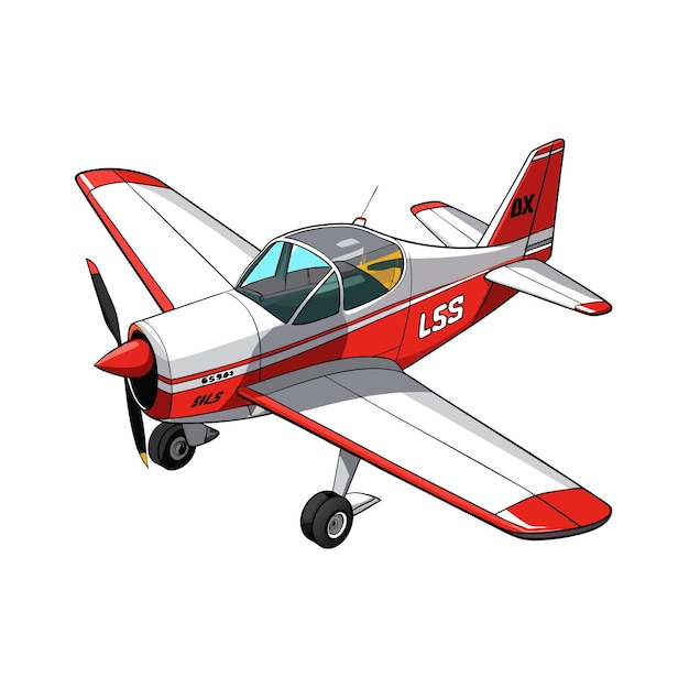 Concepto de ilustración vectorial realista del avión