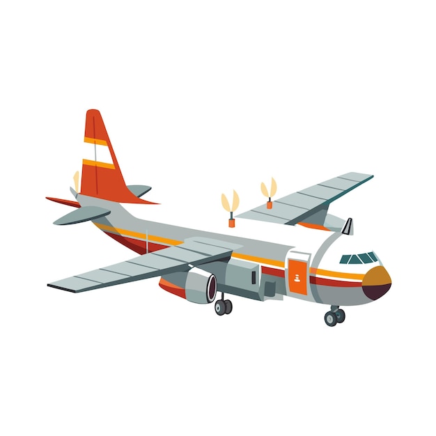 Concepto de ilustración vectorial realista del avión
