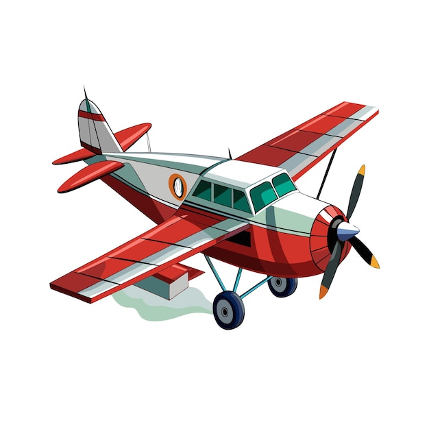 Concepto de ilustración vectorial realista del avión