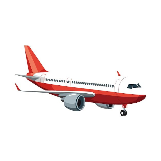 Concepto de ilustración vectorial realista del avión
