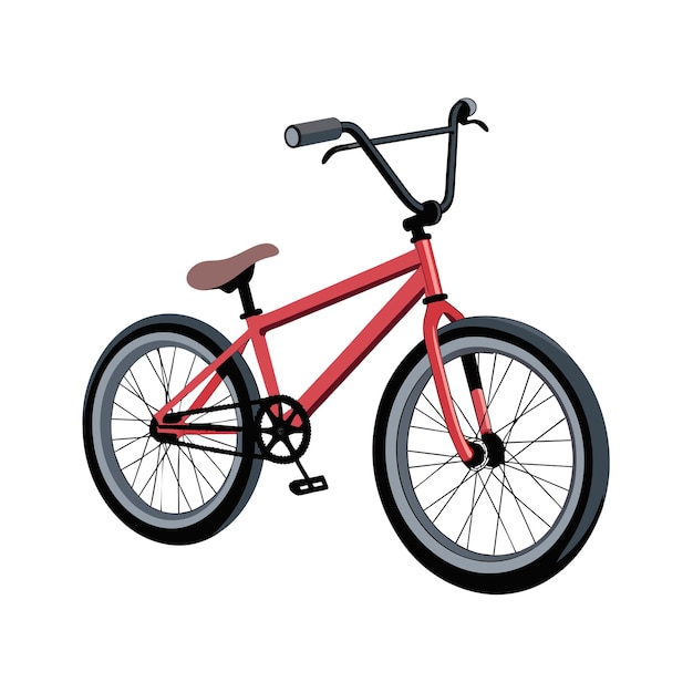 Concepto de ilustración vectorial realista de la bicicleta