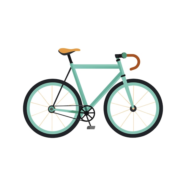 Concepto de ilustración vectorial realista de la bicicleta