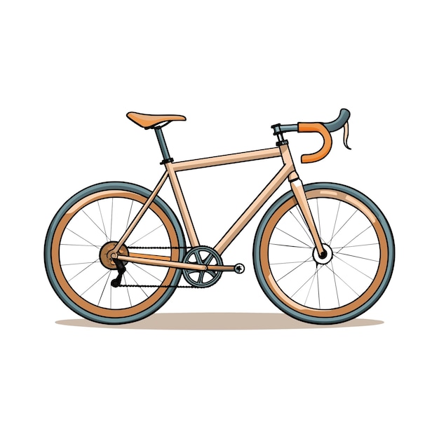 Concepto de ilustración vectorial realista de la bicicleta