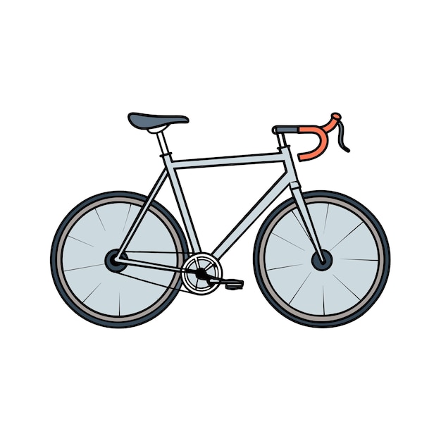Concepto de ilustración vectorial realista de la bicicleta