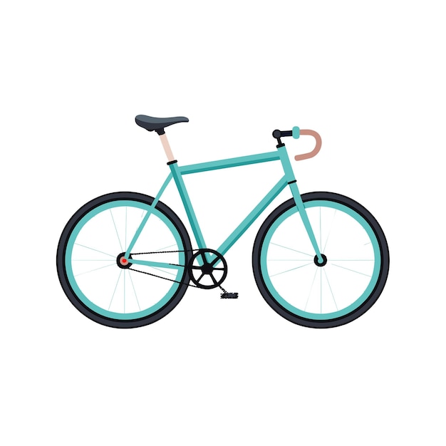 Concepto de ilustración vectorial realista de la bicicleta