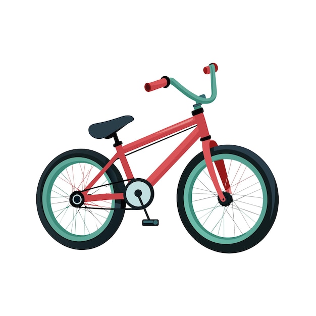 Concepto de ilustración vectorial realista de la bicicleta