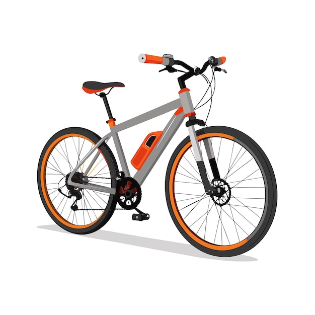 Concepto de ilustración vectorial realista de la bicicleta