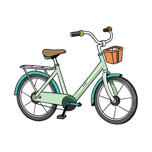 Concepto de ilustración vectorial realista de la bicicleta