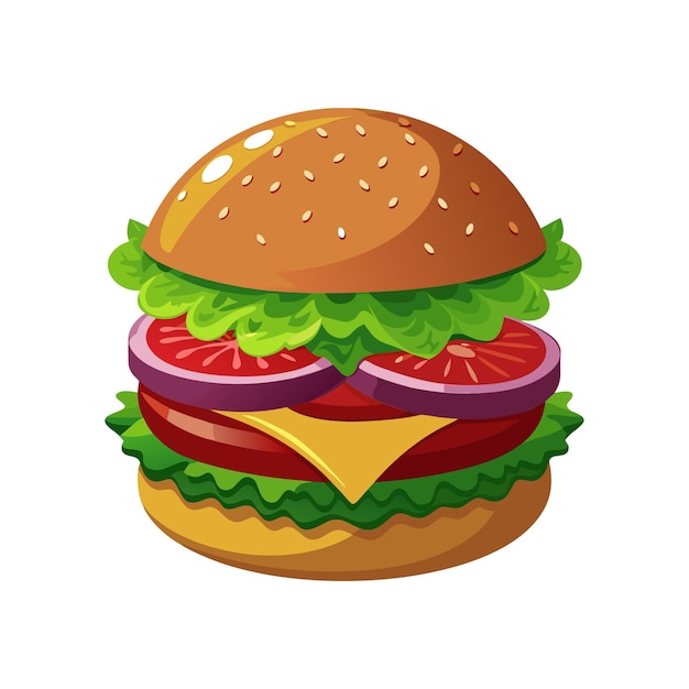 Concepto de ilustración vectorial realista de Burger