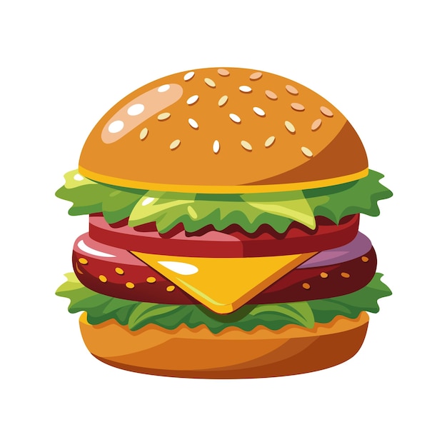 Concepto de ilustración vectorial realista de Burger