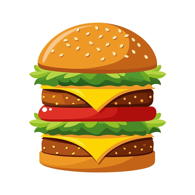 Concepto de ilustración vectorial realista de Burger