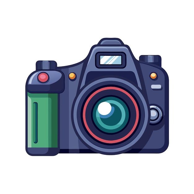 Concepto de ilustración vectorial realista de la cámara digital