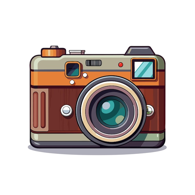 Concepto de ilustración vectorial realista de la cámara digital