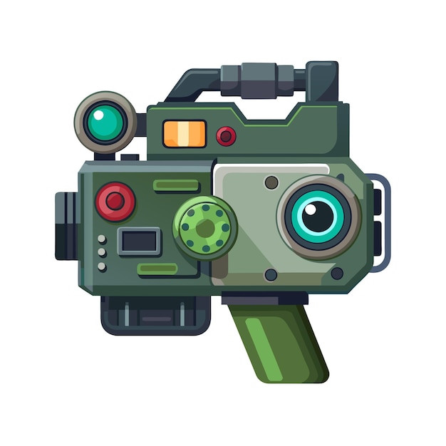 Concepto de ilustración vectorial realista de la cámara digital