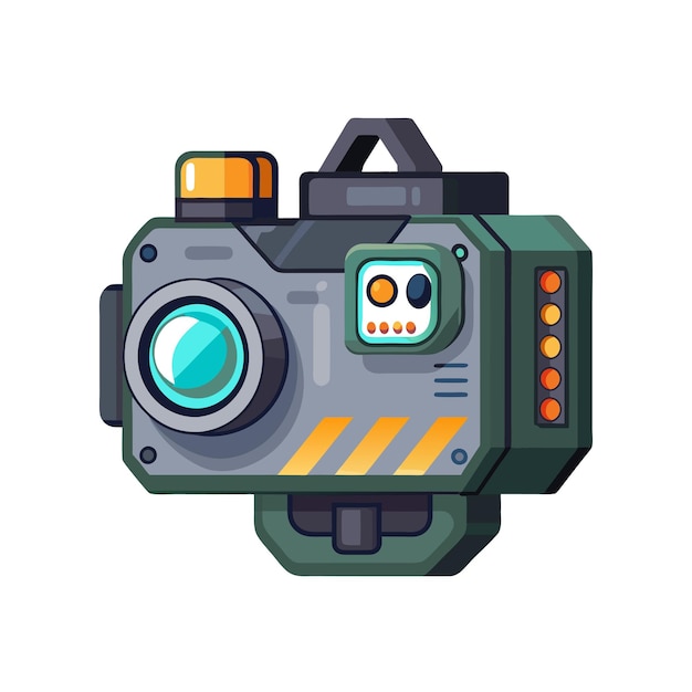 Concepto de ilustración vectorial realista de la cámara digital