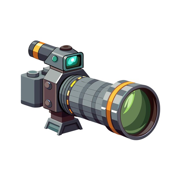 Concepto de ilustración vectorial realista de la cámara digital