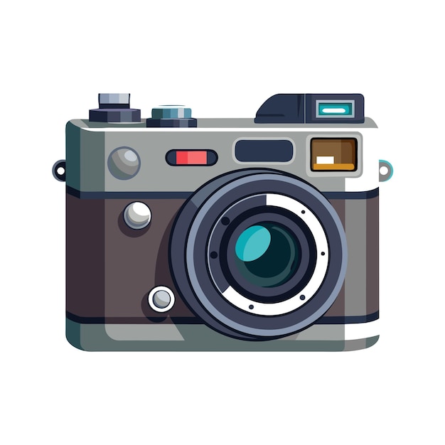 Concepto de ilustración vectorial realista de la cámara digital