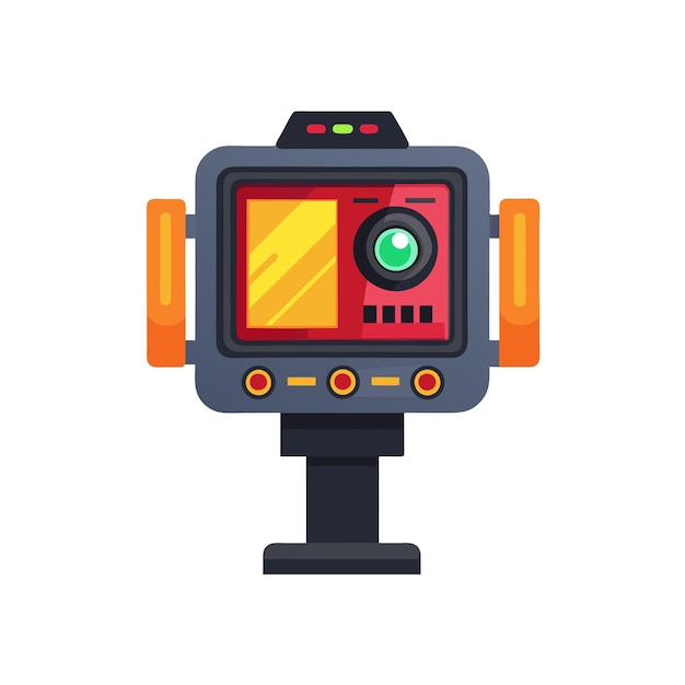 Concepto de ilustración vectorial realista de la cámara digital