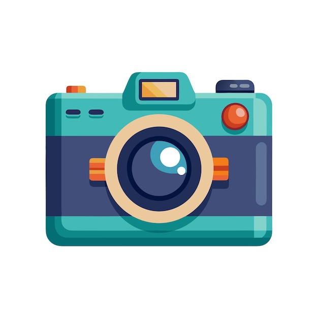 Concepto de ilustración vectorial realista de la cámara digital