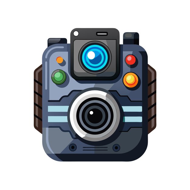 Concepto de ilustración vectorial realista de la cámara digital