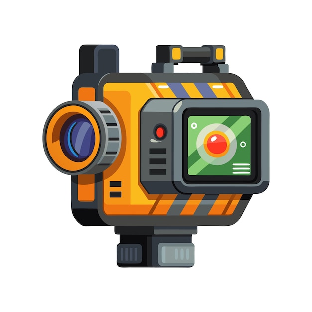 Concepto de ilustración vectorial realista de la cámara digital