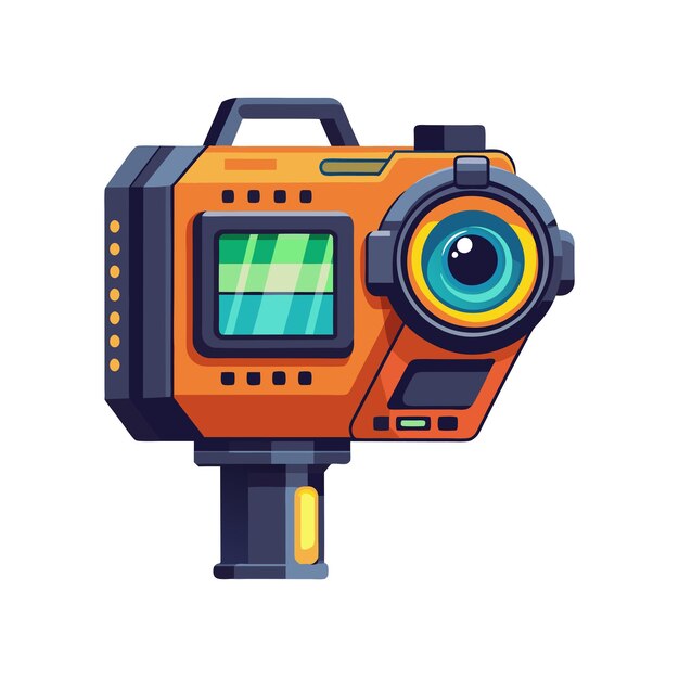 Concepto de ilustración vectorial realista de la cámara digital