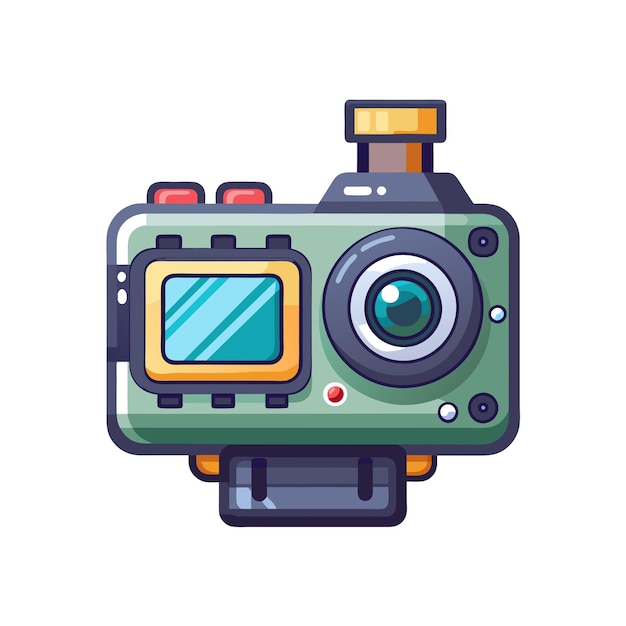 Concepto de ilustración vectorial realista de la cámara digital
