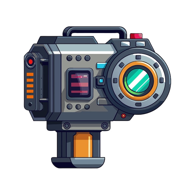 Concepto de ilustración vectorial realista de la cámara digital