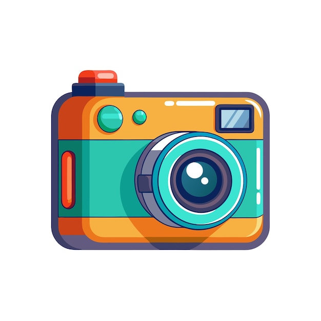 Concepto de ilustración vectorial realista de la cámara digital