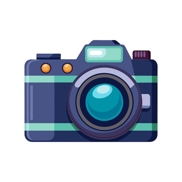 Concepto de ilustración vectorial realista de la cámara digital