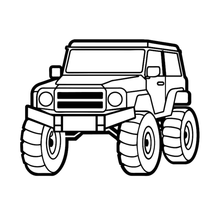 Vector concepto de ilustración vectorial realista del contorno del automóvil