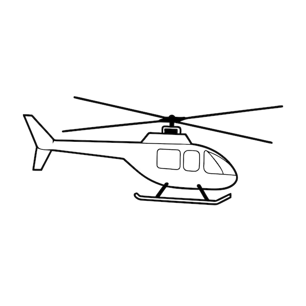 Concepto de ilustración vectorial realista del contorno del avión